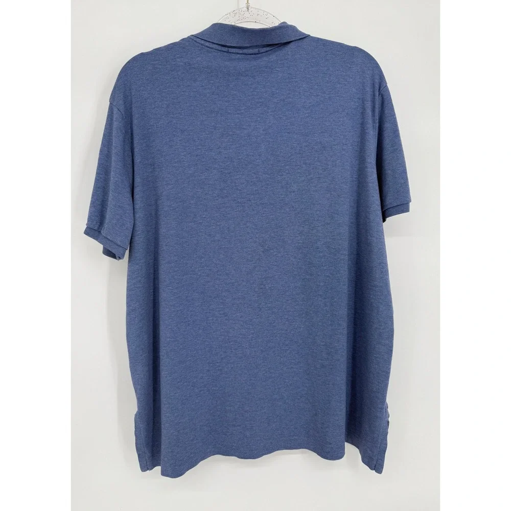 Polo Ralph Lauren Mens XL Heather Blue Short Sleeve Soft Touch Polo Shirt